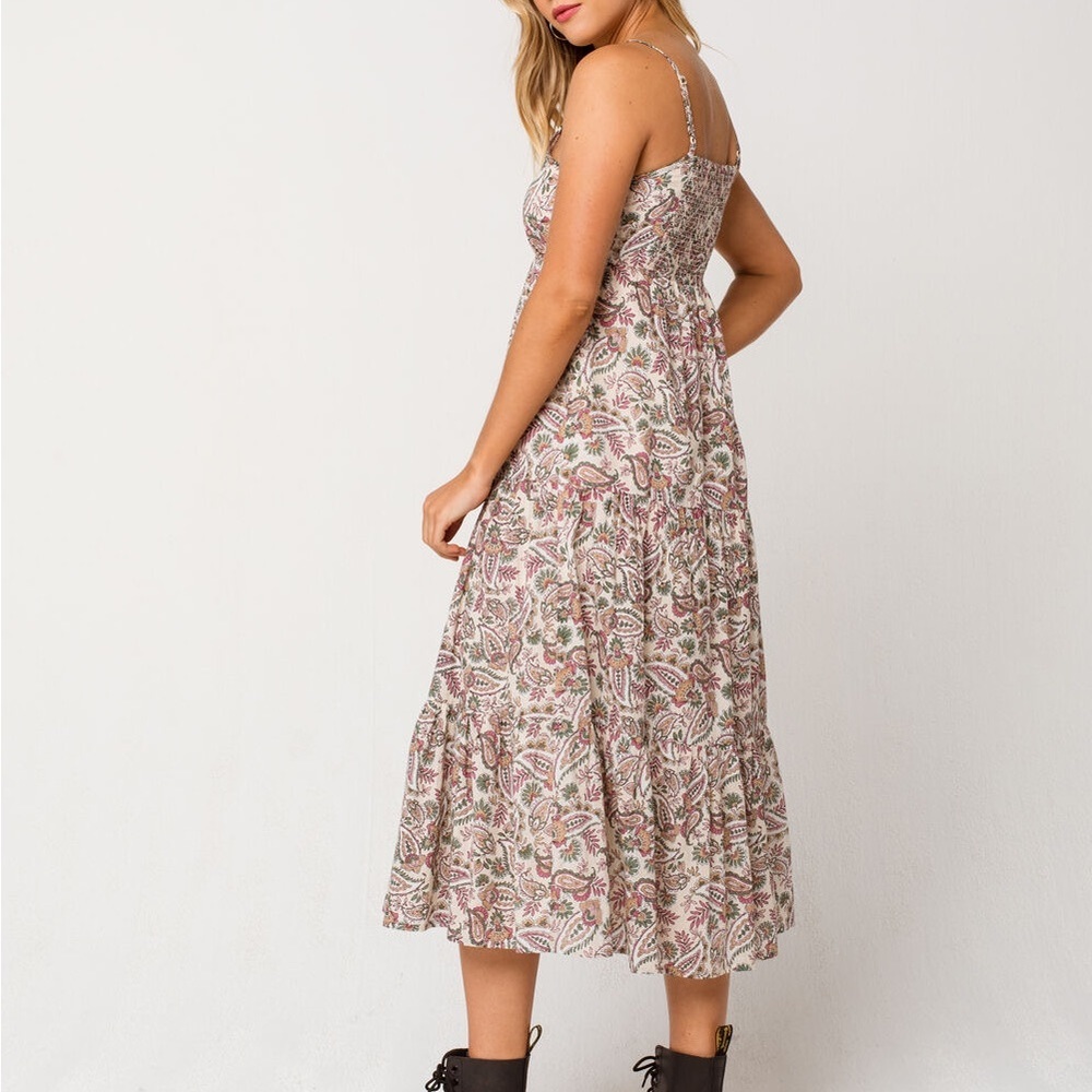 Patrons of peace paisley boho midi dress nwot - Picture 3 of 6